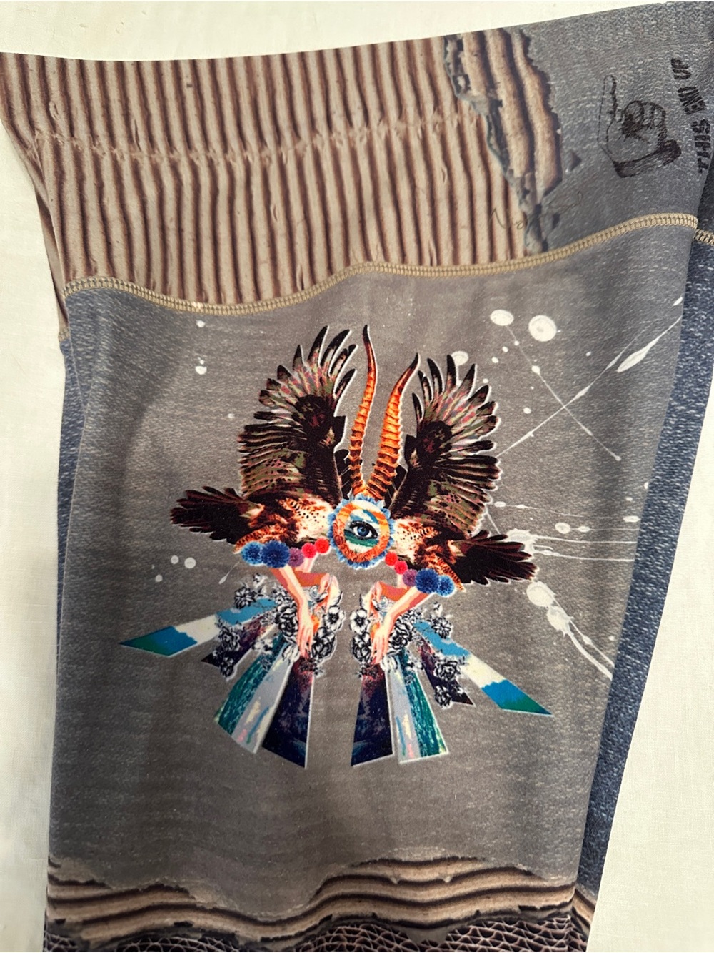Niyama Sol Brown & Blue Ombre Patterned Leggings - Picture 4 of 4